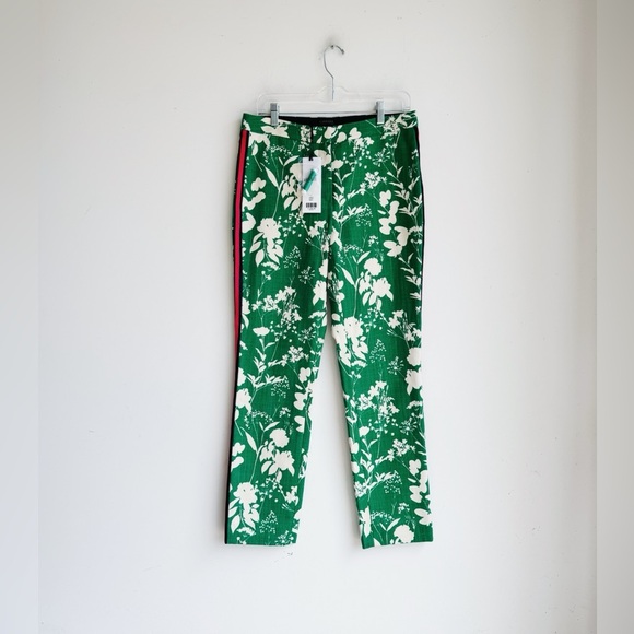 NWT CARLISLE COLLECTION Green Floral Print Pants 6 - Picture 1 of 5
